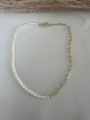 Pearls & Link Necklace