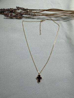 Black Cross Necklace