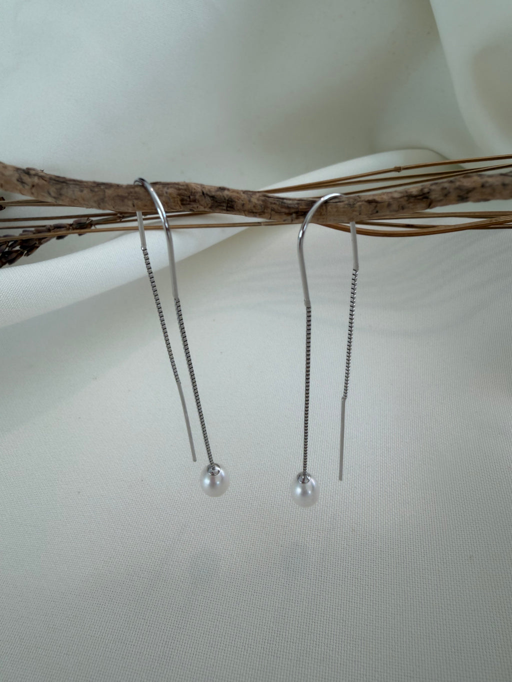 Long Pearl Earrings