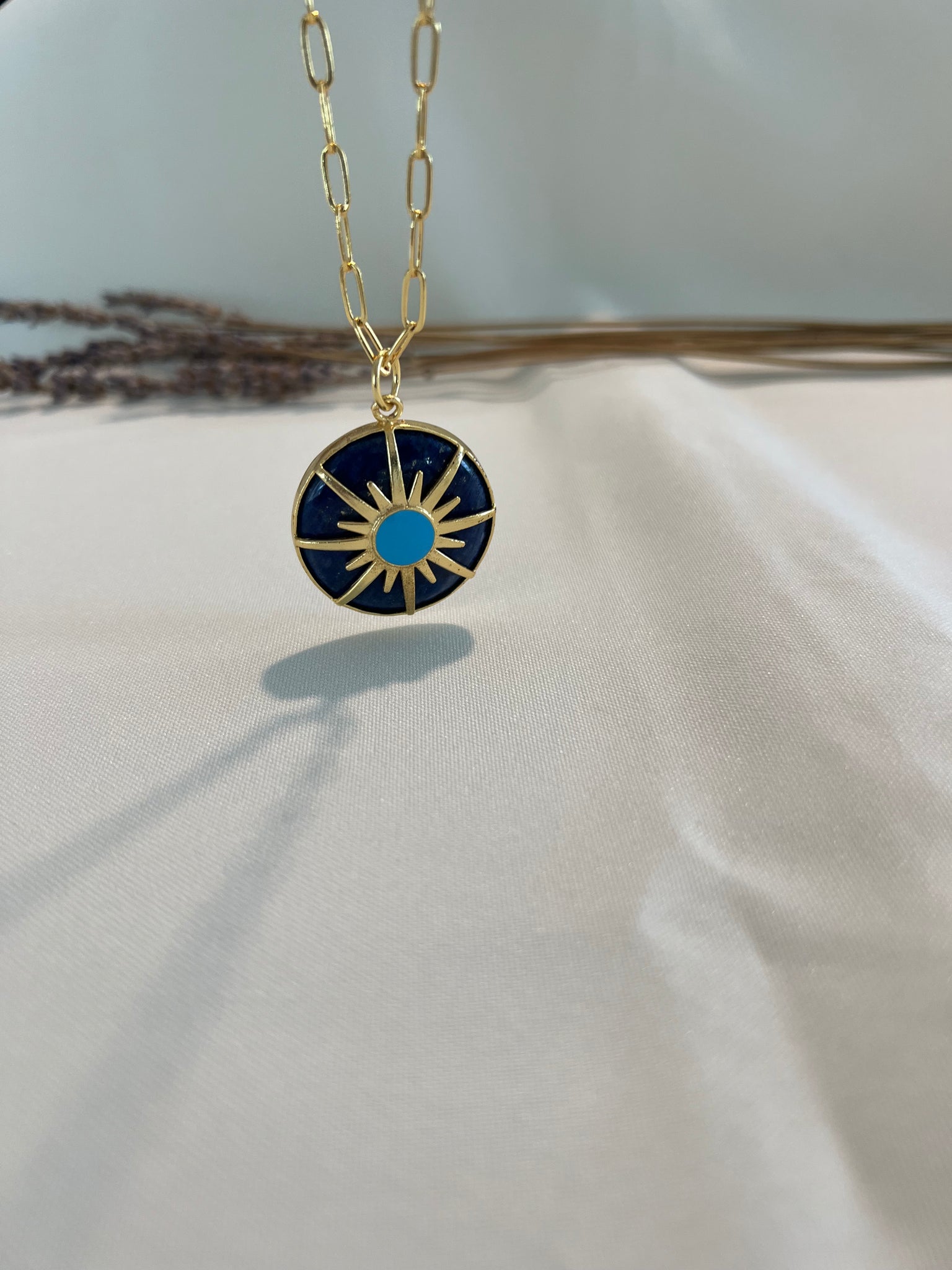 Lapis Lazuli Sun Necklace