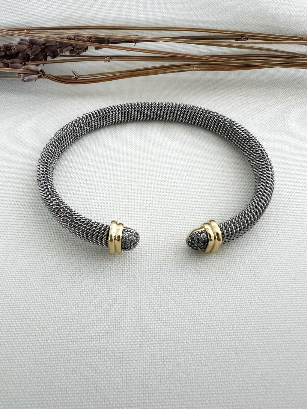 Mesh Two Tone  Bangle