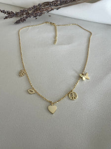 Yellow Charms Necklace