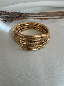 Yellow Spiral Bangle