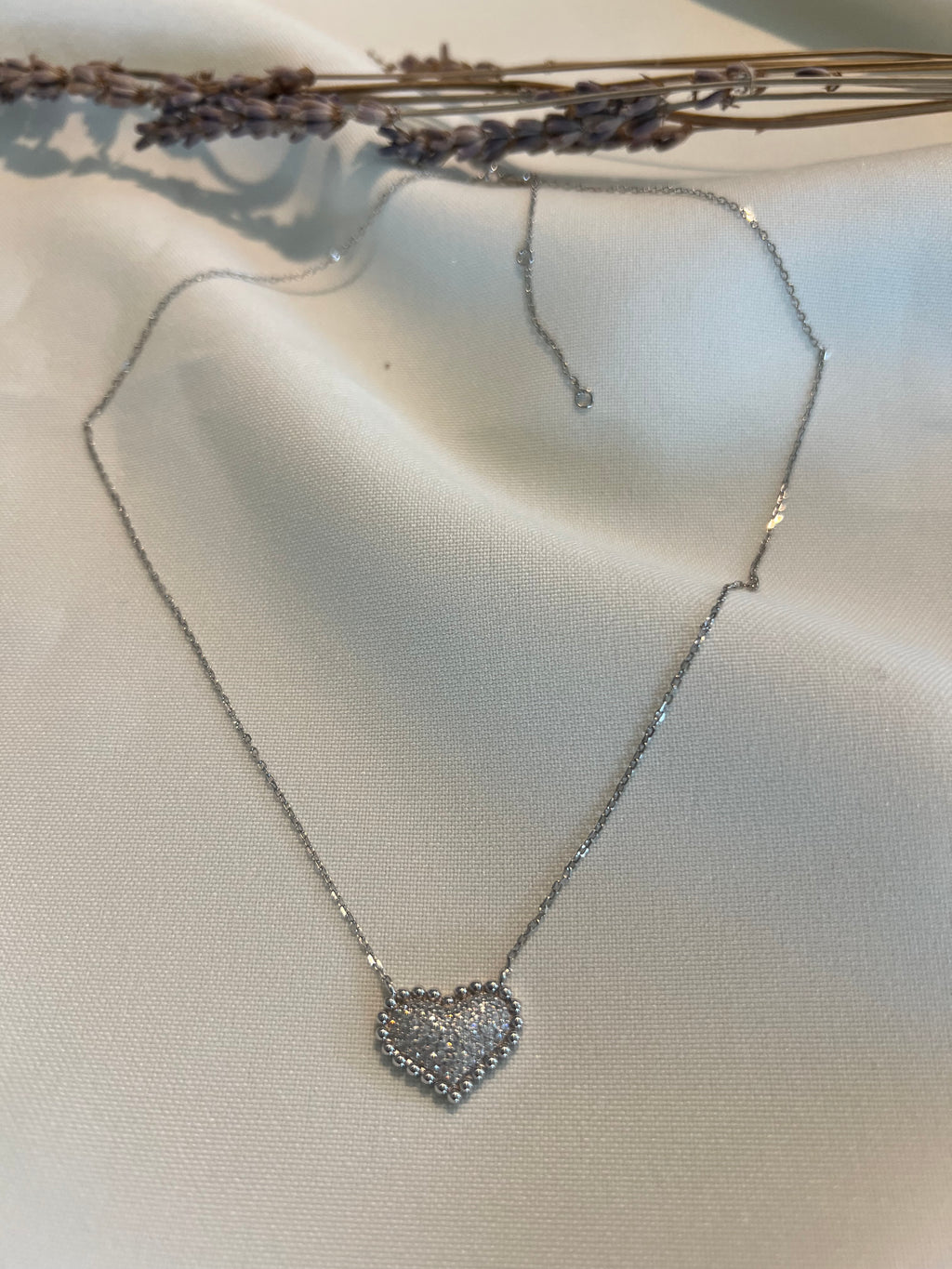 Pave Heart Necklace