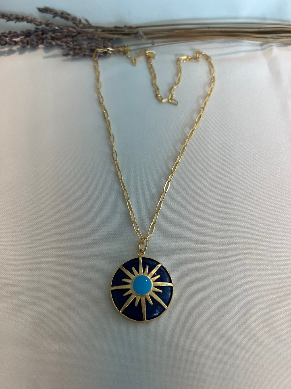 Lapis Lazuli Sun Necklace