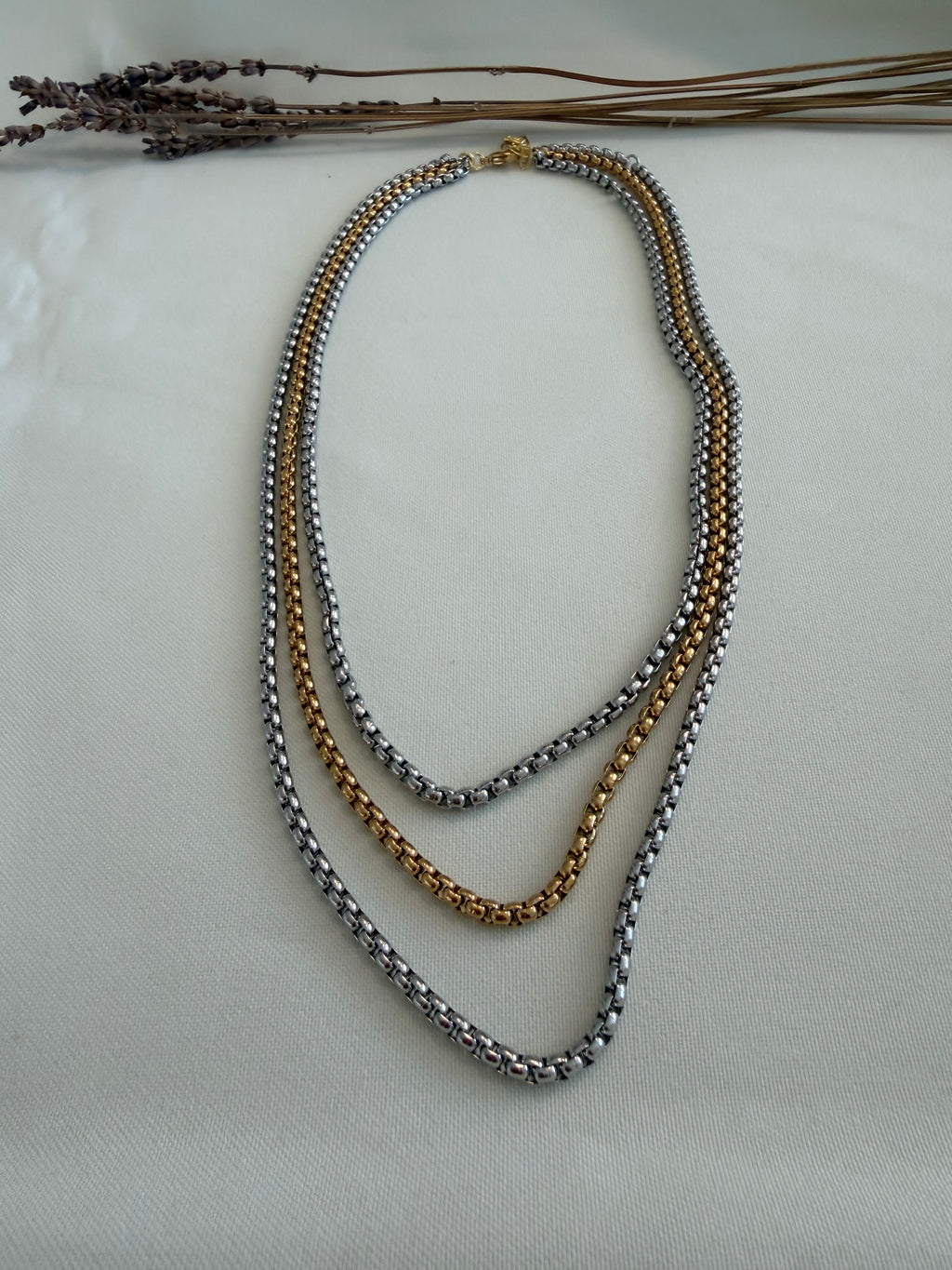 Two Tone Box Necklace