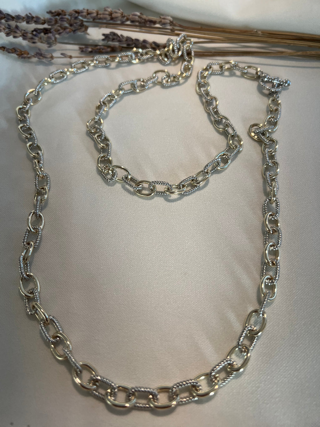 Two Tone Long Necklace